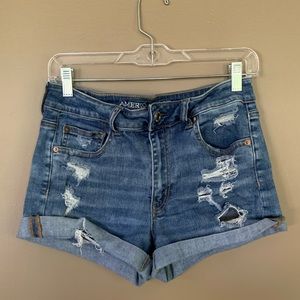 AEO hi-rise shortie size 10
